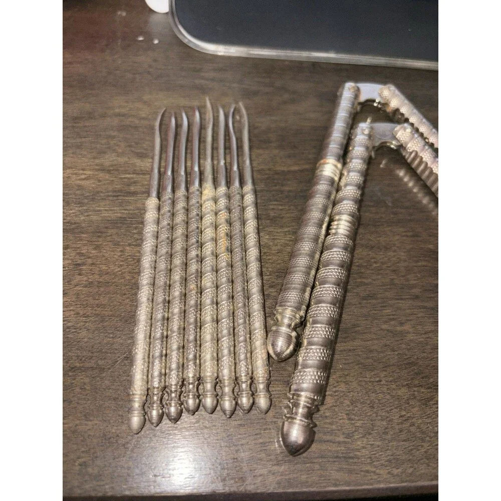Vtg HMQ Nutcrackers Picks Set Metal Shellfish Crab Lobster Seafood Tool Lot